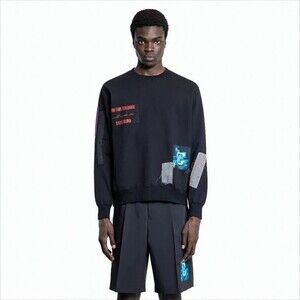 Undercover Relaxed Fit Long-Sleeve Graphic T-Shirt With Patches - NWT